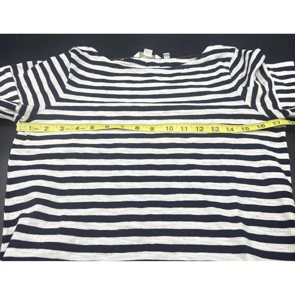 Boden Darcey Jersey BLACK WHITE Striped T Shirt Dress Sz 6R Nautical Travel - Picture 9 of 9